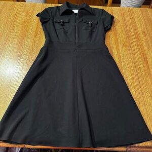 Women’s black Nine West lined dress, size 10 but runs a little small